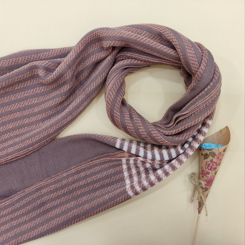 خرید آنلاین شال بافت طرح دار دو رو