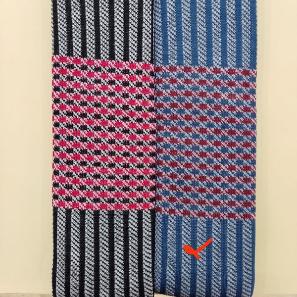 شال بافت طرح دار دو رو