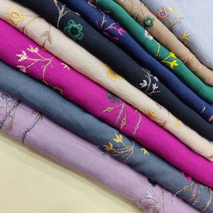 خرید اینترنتی شال اسلپ خامه دوزی گل