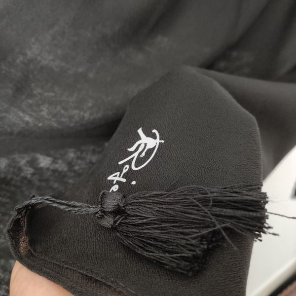 روسری نخی مشکی ساده 