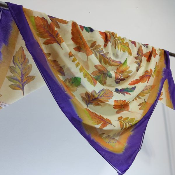 روسری نخی برگ قواره 140