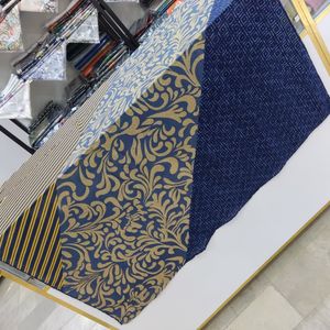 خرید آنلاین روسری نخی.    قواره 120.    دور دست دوز 