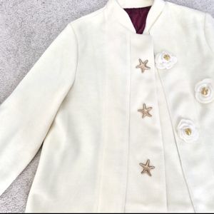 خرید اینترنتی پالتو فوتر زنانه کوتاه شیری