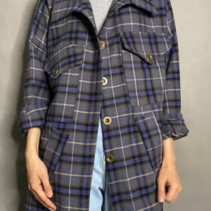 خرید اینترنتی شکت پاییزی اسپرت پشمی چهارخونه کد 3847