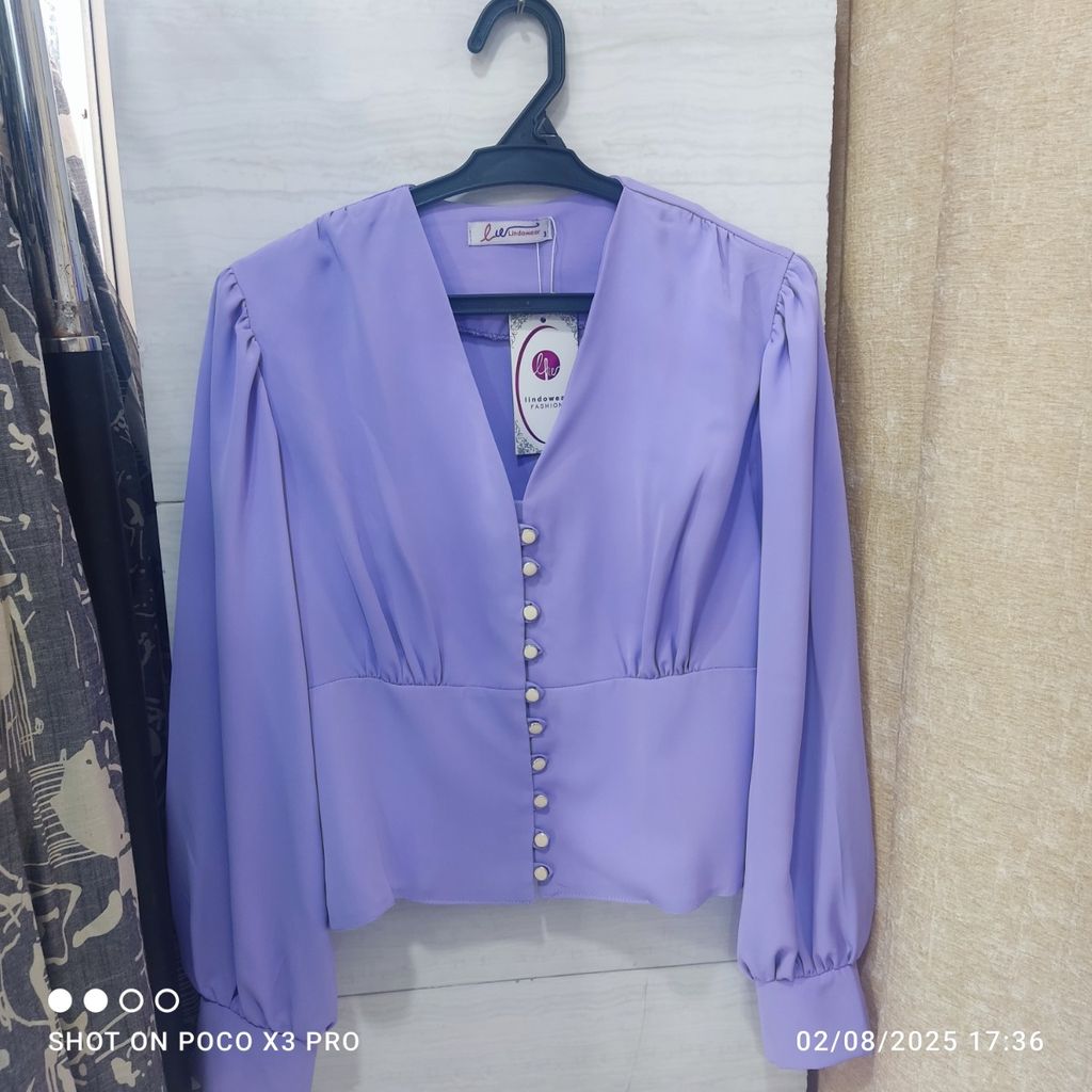 فروش اینترنتی شومیز کراپ پردکمه کد 1024