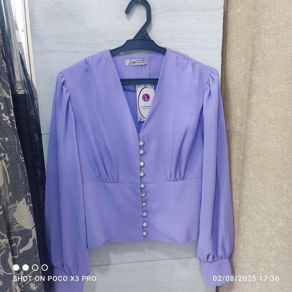 شومیز کراپ پردکمه کد 1024