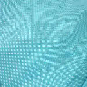 خرید اینترنتی پارچه آشپزخانه مدل خال ریز زمینه آبی عرض 2 متر