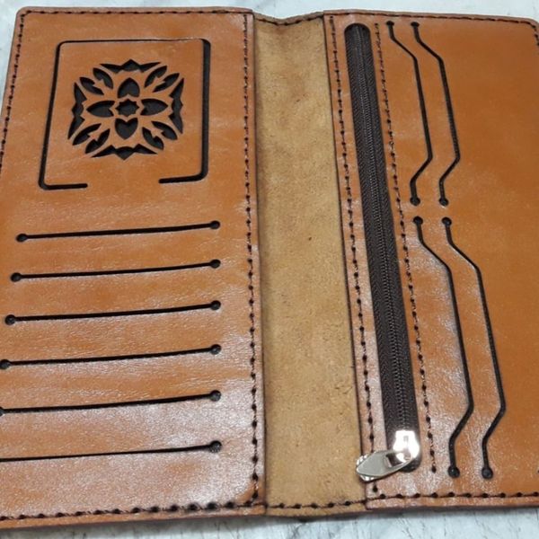 کیف پول چرم طبیعی کد 01