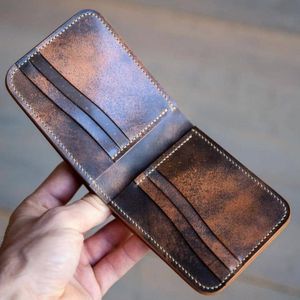 قیمت ارزان کیف جیبی مردانه چرم طبیعی کاملا دستدوز