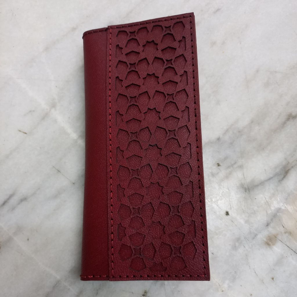 خرید انلاین کیف  پول چرم طرح اسلیمی