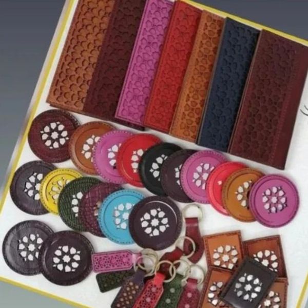 کیف پول چرم طرح اسلیمی کد 1001