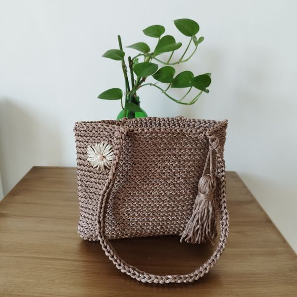 کیف زنانه مکرومه بافی کد 951