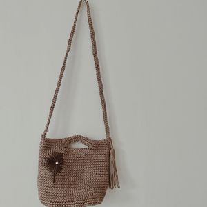خرید اینترنتی کیف مکرومه متوسط دسته چشمی قاصدک 