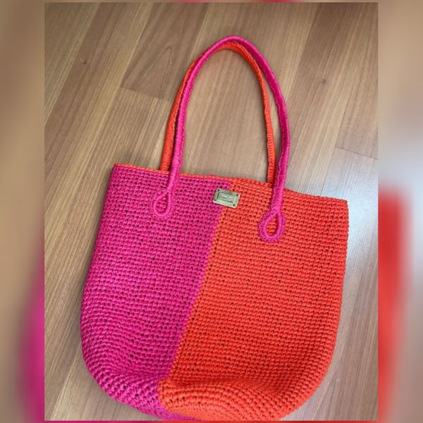 بافت کیف زنانه متوسط مکرومه بافی کد 3991