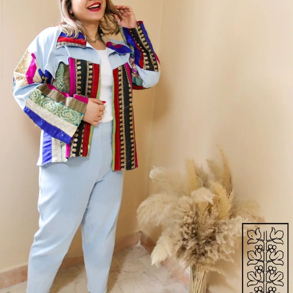 قیمت ارزان کت جین زنانه سوزندوزی