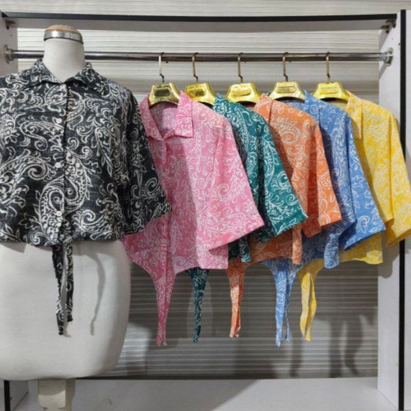 شومیز چهارخونه صورتی 293