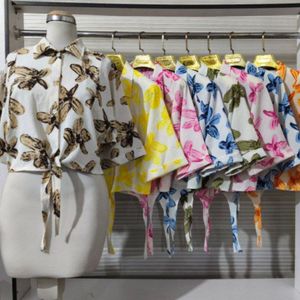 شومیز  .کراپ .گره ای