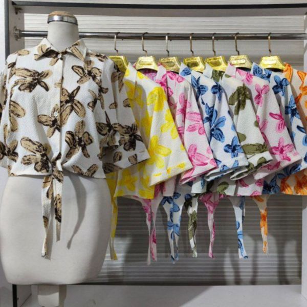 شومیز  .کراپ .گره ای