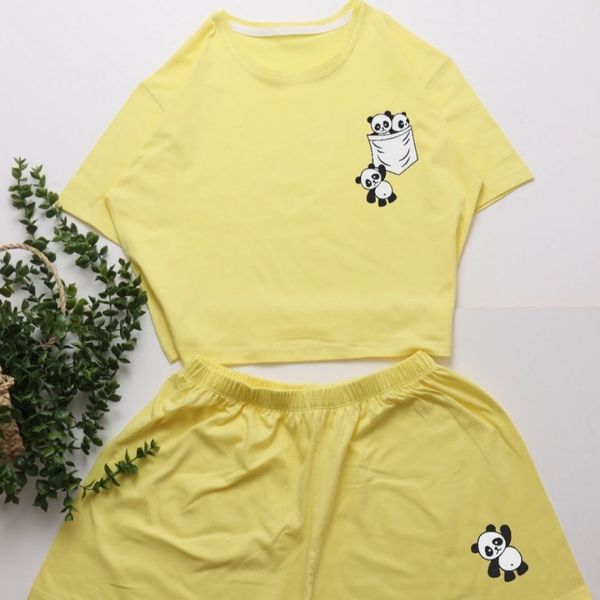 ست کراپ شلوارک کد 1026