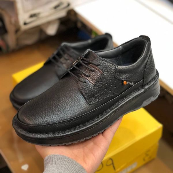 کفش کلارک چرم طبی مردانه رنگ مشکی