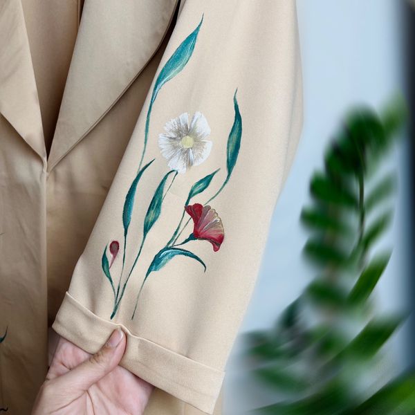 مانتوکتی نقاشی‌شده با دست کد 4445