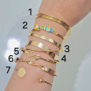 بنگل النگویی استیل آبکاری نقره ای و طلایی