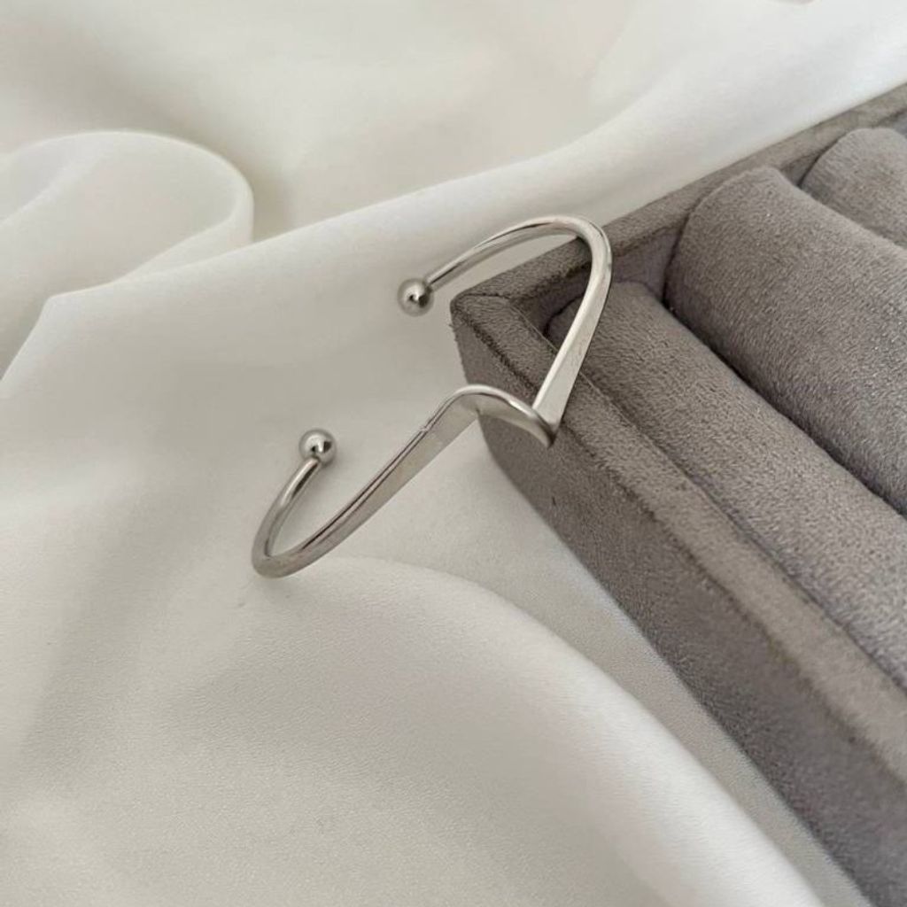 خرید آنلاین بنگل النگویی استیل آبکاری نقره ای و طلایی