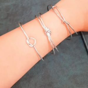 بنگل النگویی استیل آبکاری نقره ای و طلایی