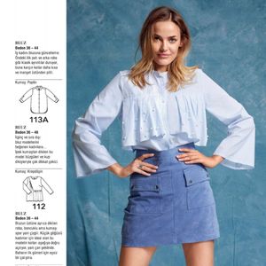 الگو آماده خیاطی سایزبندی شده شومیز بوردا