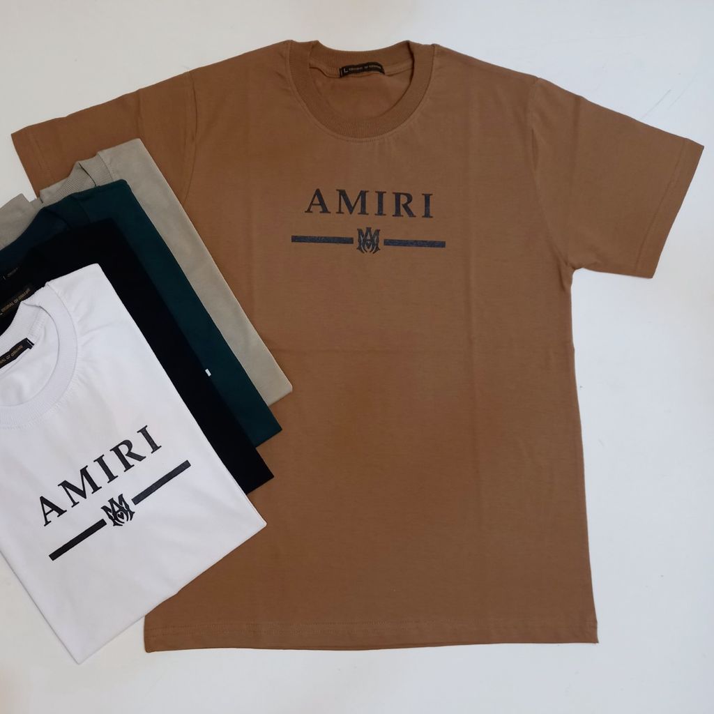 قیمت ارزان تیشرت مردانه یقه گرد چاپ AMIRI