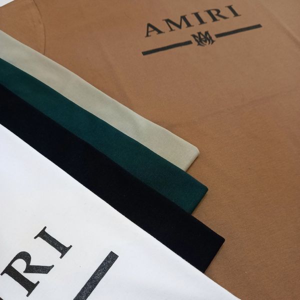 تیشرت مردانه یقه گرد چاپ AMIRI
