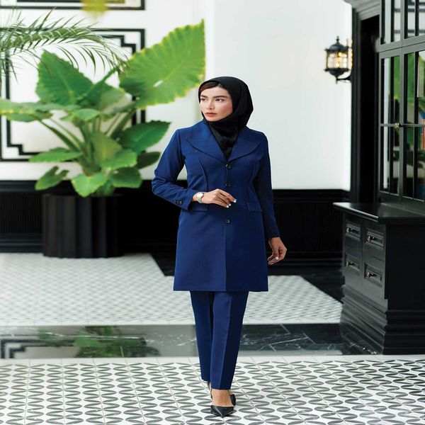 مانتو شلوار اداری باران دخت مدل ساسون از رو کد 4034