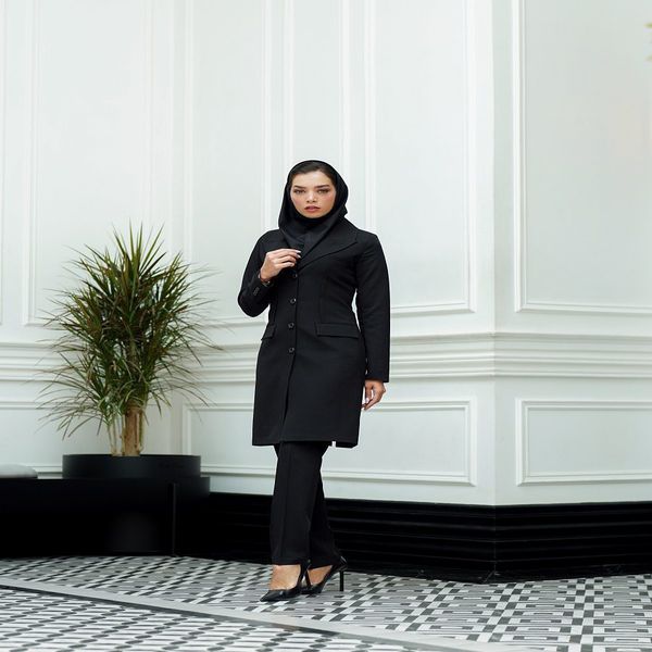 مانتو شلوار اداری باران دخت مدل ساسون از رو کد 4034