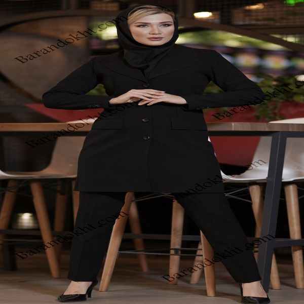 مانتو شلوار اداری باران دخت مدل ساسون از رو کد 4034