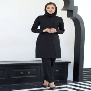 خرید اینترنتی قیمت مانتو شلوار اداری باران دخت مدل دو برش کد 4008