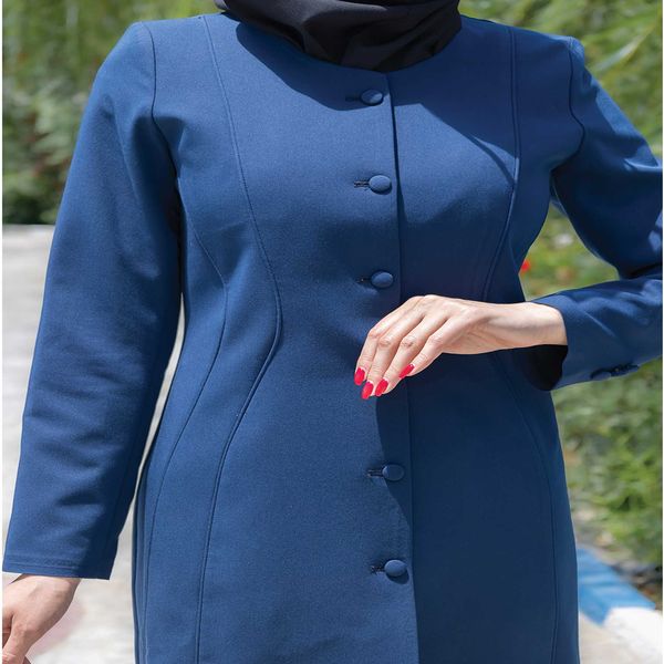 مانتو شلوار اداری باران دخت مدل دو برش کد 4008