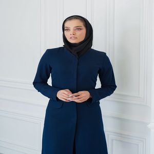 خرید اینترنتی قیمت مانتو شلوار اداری باران دخت مدل دکمه مخفی کد 1785