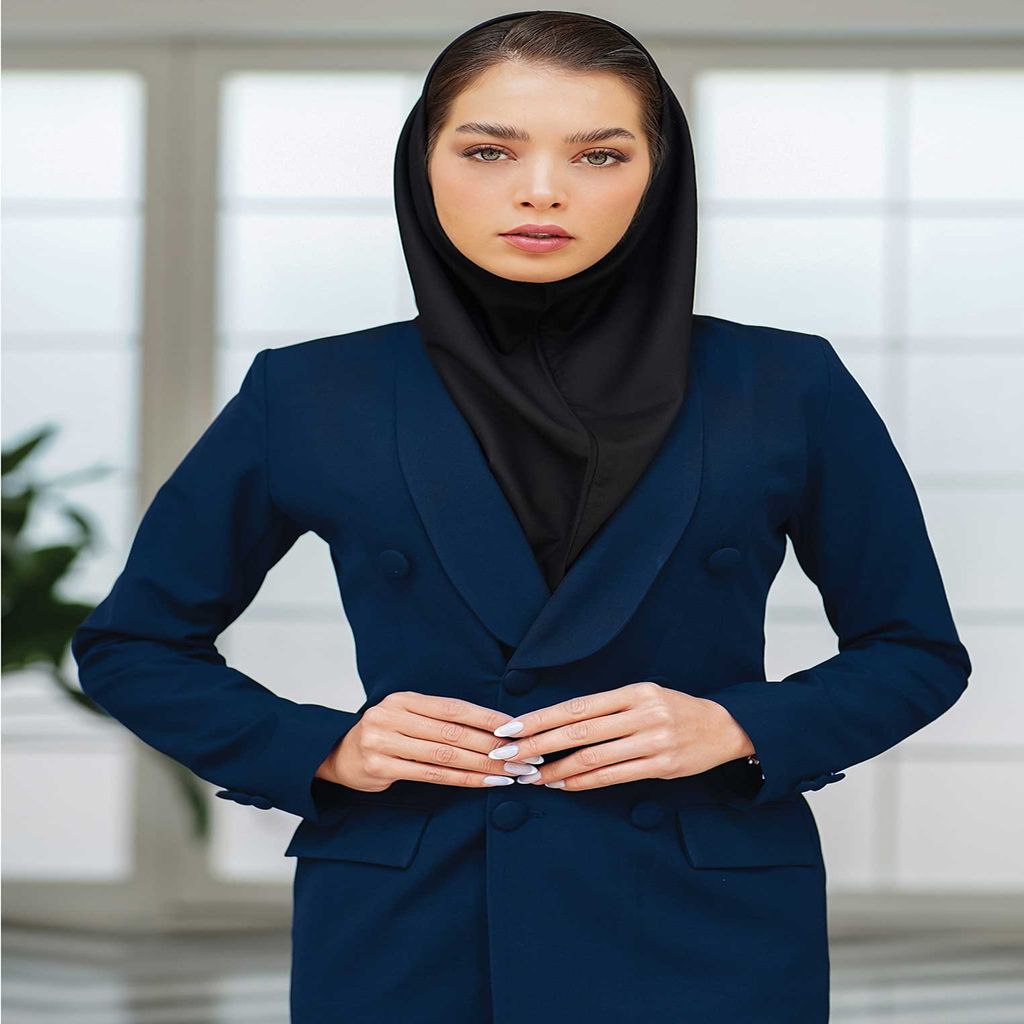 خرید اینترنتی قیمت مانتو شلوار اداری باران دخت مدل یقه آرشال فیونا کد 4060