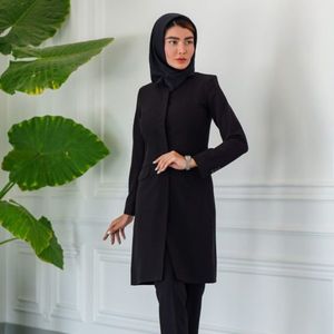 قیمت ارزان مانتو شلوار اداری شاهین دوخت مدل دکمه مخفی کد 1785