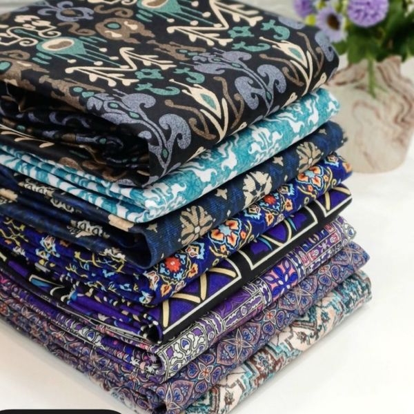 پارچه مخمل پورشه با رنگ های طیف آبی