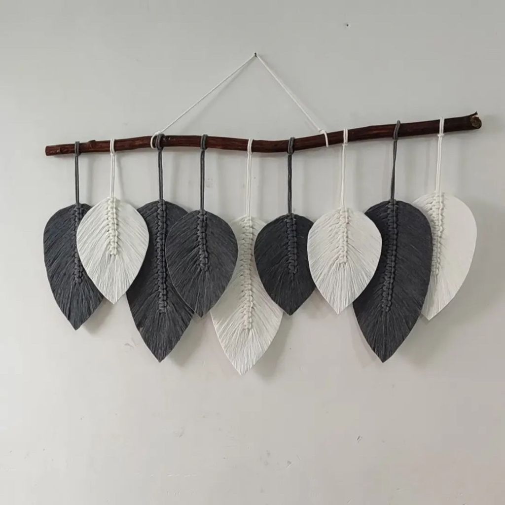 فروش اینترنتی دیوارکوب برگ مکرومه مدل لیلی