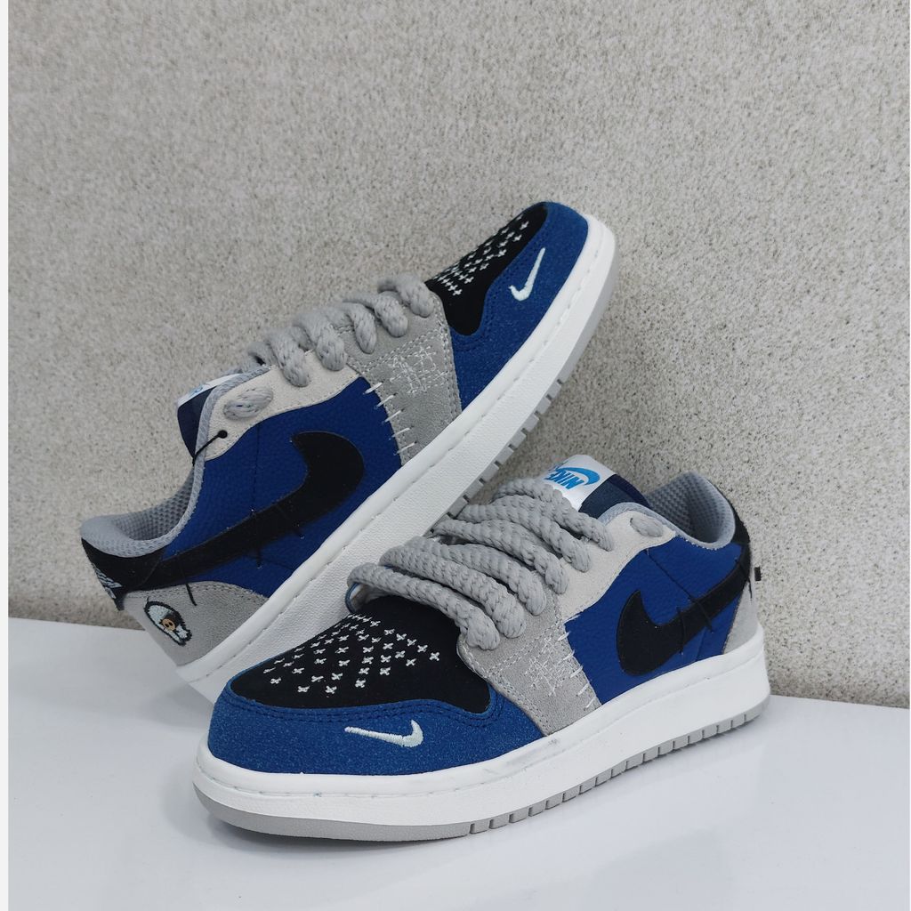 خرید آنلاین کتونی نایک جردن وودو آبی با کیفیت مشابه طرح اصلی 