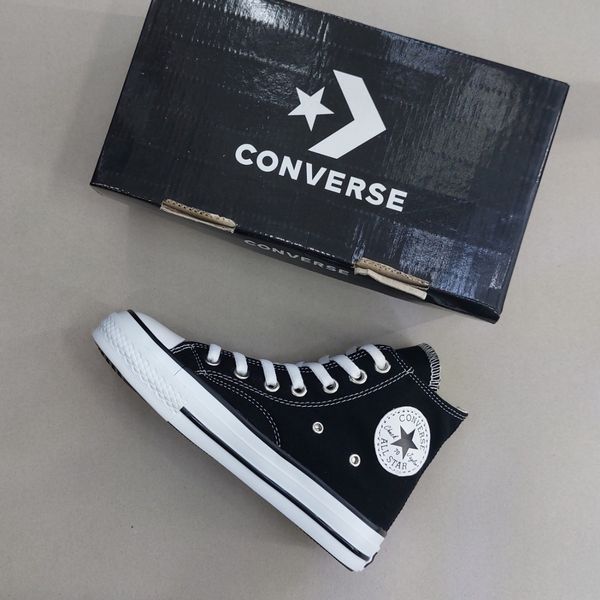 کتونی آلستار مشکی ساق دار All Star  با کیفیت بالا