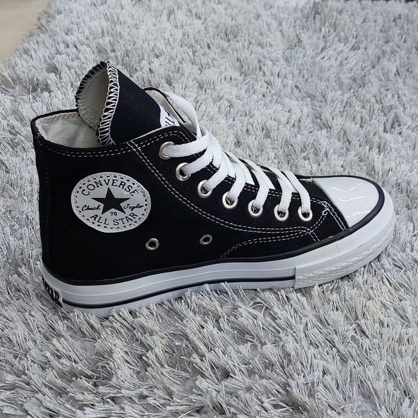 کتونی آلستار مشکی ساق دار All Star  با کیفیت بالا