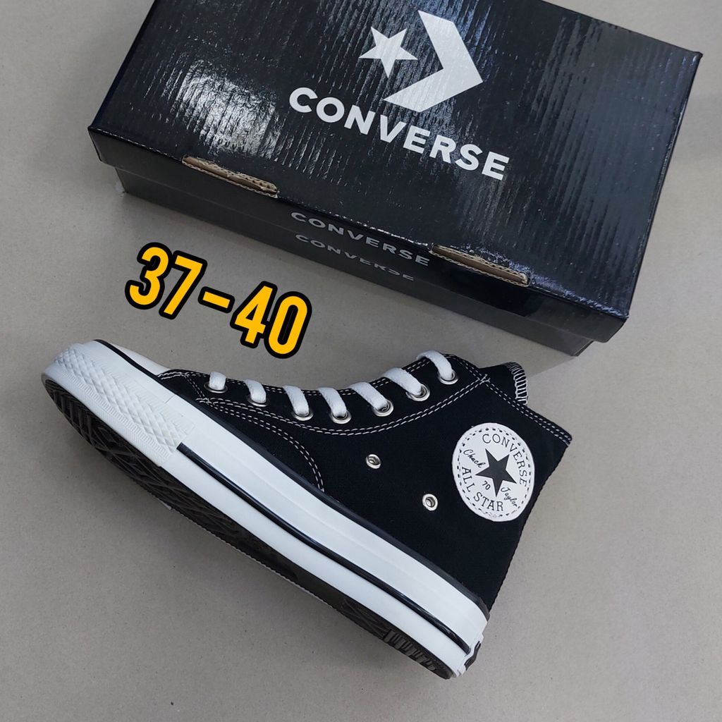 قیمت ارزان کتونی آلستار مشکی ساق دار All Star  با کیفیت بالا