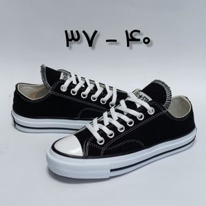 کتونی آلستار مشکی  All Star با کیفیت ساق کوتاه