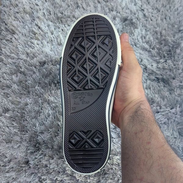 کتونی آلستار ساق بلند سفید استخوانی All Star با کیفیت