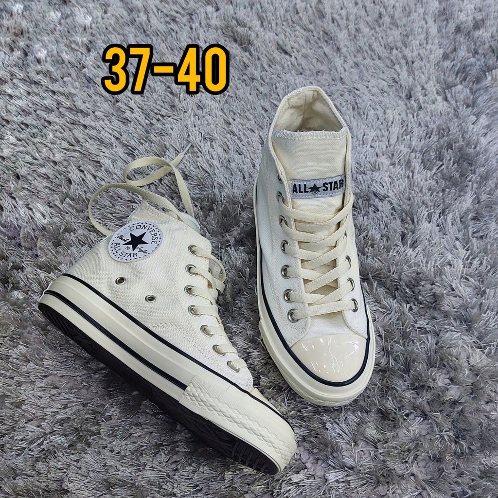 قیمت کتونی آلستار ساق بلند سفید شیری All Star با کیفیت