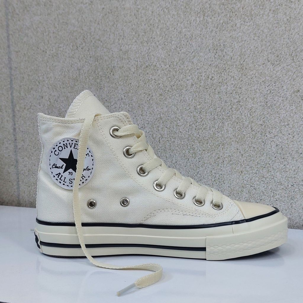 خرید آنلاین کتونی آلستار ساق بلند سفید شیری All Star با کیفیت