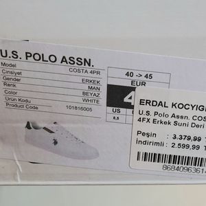 قیمت ارزان کتونی زنانه مردانه یو اس پولو U.S. Polo Assn Coasta